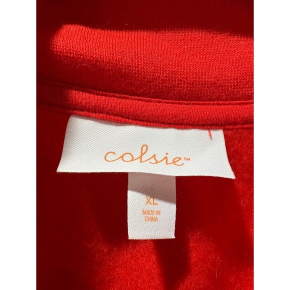 Colsie Red Track Jacket Full Zip White Stripe Athletic Activewear XL - Picture 4 of 6